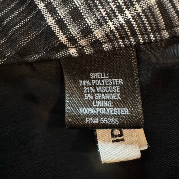 Vtg Express Design Studio Women's Black White Plaid Pencil  90s Skirt 6 Medium - Picture 6 of 9